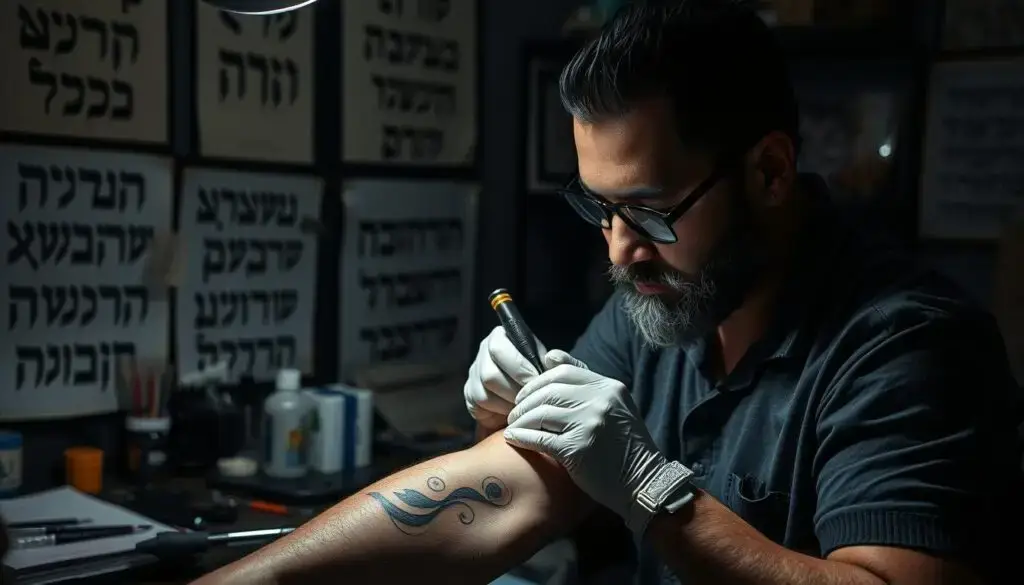 Hebrew tattoo art